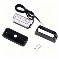 Feu de signalisation d'urgence LED 3W à 3 modes stroboscopiques, montage latéral, boîtier en alliage d'aluminium, multicolore, clignotant, pour tout-terrain
