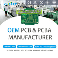PCB de forme irrégulière personnalisée 14L 75/75um, PCB HDI 6 étapes, interconnexion multicouche, vias enterrés/aveugles pour l'électronique automobile