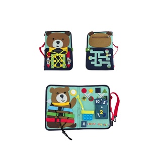 Libro Sensorial de Fieltro Montessori con Diseño de Mundo Submarino para Niñas Pequeñas, Libro de Actividades Tranquilas con Tela Suave para Desarrollar Habilidades Básicas - Product Image 5