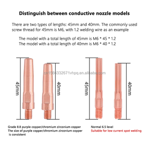 Mig Hàn Phụ Kiện OTC ngọn đuốc liên hệ với tip 45mm dài e-cu/cucr 1.2mm - Product Image 6