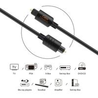 Câble Audio Optique Numérique Durable Toslink Plaqué Or SPDIF Coque en Aluminium Gaine en PVC Mâle-Mâle HI-FI pour DVD