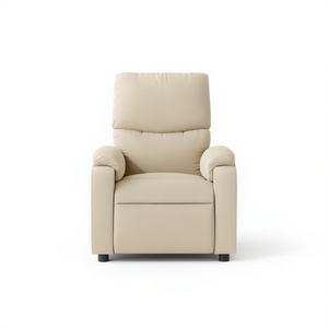 Sillón Reclinable de Tela Crema con Reposabrazos Ajustables, Función de Masaje, para Uso Doméstico, Masaje Corporal Completo - Product Image 1