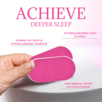 Bandelettes buccales pour dormir en coton de soie de bambou de qualité supérieure, parfumées à la lavande, pour le sommeil et le ronflement, avec trou pour respirer