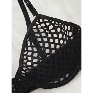 Doorzichtig Visnet Sexy Kant Vrouwen 2-delige Bh Set Lingerie Set - Product Image 4