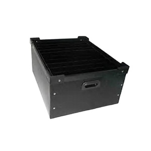 Leenol Hộp Đóng Gói Dạng Sóng PP <span class=keywords><strong>ESD</strong></span> Chống Tĩnh Điện Màu Đen Với Bộ Chia - Product Image 2