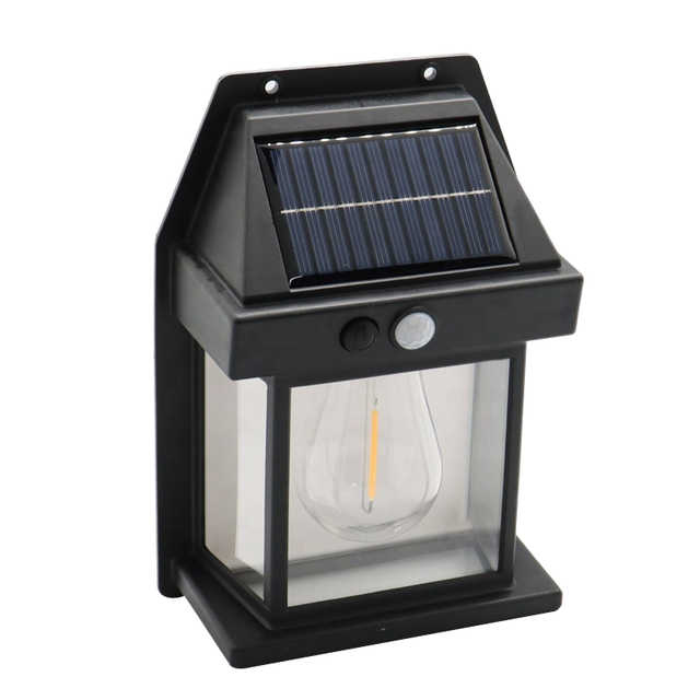 Mini Waterproof LED Solar Panel Wall Lamp Single Two Three Bulb Warm White Light for Outdoor Garden IP65 Sun-Powered