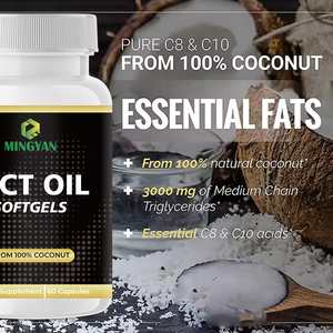 Gélules d'huile MCT OEM/ODM - 3000 mg de MCT organiques dérivés de noix de coco - Carburant pour le cerveau et le corps - Certifié Keto et Paléo - Sans gluten - Product Image 2