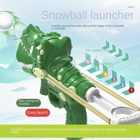 Nouveau lanceur de boules de neige en plastique pour l'extérieur, 8-13 ans, réglage à six vitesses, pince à boules de neige en forme d'animal, manuel pour jouet