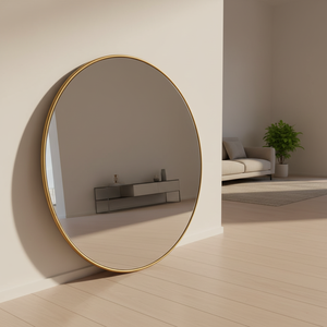 <span class=keywords><strong>Miroir</strong></span> <span class=keywords><strong>mural</strong></span> rustique à cadre en métal doré, <span class=keywords><strong>miroir</strong></span> rond <span class=keywords><strong>très</strong></span> <span class=keywords><strong>grand</strong></span> bord - Product Image 1