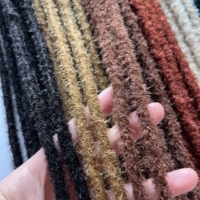 Prix de gros 100% fait à la main 0.6cm 24 pouces cheveux synthétiques Dreadlock Extensions Hippie simple extrémité Dreads pour homme femmes filles