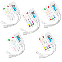 5-24V SP646E SP647E SP648E SP649E SP64AE Controlador de música inteligente LED Blue Tooth 1-5 canales Atenuador de señal SPI con control remoto RF 24G
