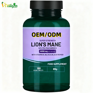 Suplemento de setas de Melena De León OEM/ODM con vitamina B1,B6,B12 y tabletas de pimienta negra - Product Image 1