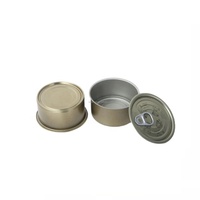 Vente en gros petite boîte ronde de conserve pour aliments humides pour animaux de compagnie nourriture pour chien nourriture pour chat huile poisson thon emballage boîtes vides en aluminium