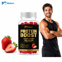 Gummies de protéines de lactosérum Biokom en marque blanche – Complément énergétique de nutrition sportive avec Calcium, Potassium, Fer