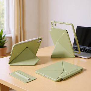 Étui pour tablette iPad Pro 56 11 avec cadre, protection des coins à double face, coque antichoc pliable en K - Product Image 1