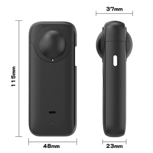 Nouveau boîtier de protection en silicone anti-poussière pour corps de caméra panoramique avec capuchon d'objectif Kit souple anti-chute pour <span class=keywords><strong>Insta360</strong></span> <span class=keywords><strong>One</strong></span> <span class=keywords><strong>X2</strong></span> - Product Image 6