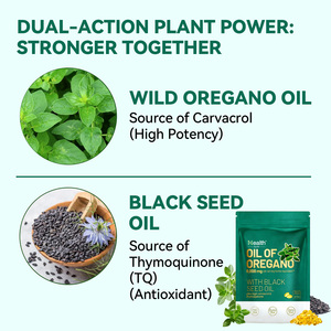 Compléments 2 en 1 en marque privée, capsules molles d'huile d'origan 6200 MG avec huile de nigelle pour un complément alimentaire quotidien naturel - Product Image 5