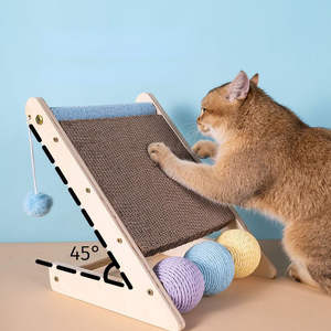 Sisal oyuncak entegre kedi yuva ve her mevsim için evrensel tırmanma raf ile ahşap kedi tırmalama panosu - Product Image 3