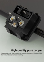 Prise électrique industrielle en nylon 15A/250V IEC C14 2-en-1 avec interrupteur