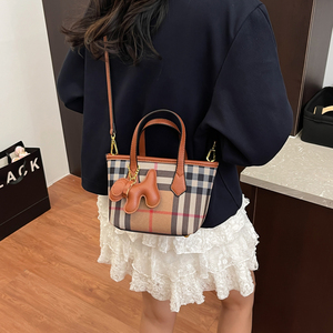 Nuova Borsa a Secchiello <span class=keywords><strong>da</strong></span> Donna in PU, Stile Occidentale alla Moda, Chiusura Magnetica Geometrica, Minimalista, a Spalla o Tracolla, Grande.348 - Product Image 5