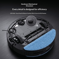 Robot aspirateur laveur tout-en-un transfrontalier avec navigation laser LDS, moteur sans balais et forte aspiration