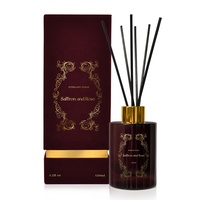 Ensemble cadeau diffuseur d'arômes de luxe en gros, flacon en verre vide de 120 ml pour huiles essentielles avec bâtonnets