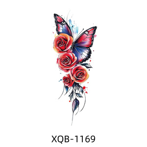Nouvelles Tatuages Temporaires Demi-Armes à Transfert d'Eau 2026 – Motifs Floraux Réalistes et Papillons Colorés Personnalisables - Product Image 2