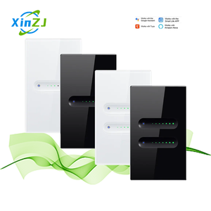 Xzj tuya chúng tôi nhà thông minh 1/2 gang tường CFL LED interruptor inteligente Wifi <span class=keywords><strong>Dimmer</strong></span> cảm ứng kính chuyển đổi thông minh - Product Image 1