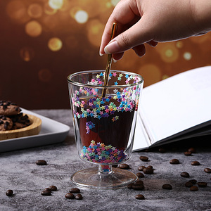 Tasses à thé et mugs à jus en verre borosilicate transparent à double paroi de 260 ml, motifs imprimés, pour le vin et les fêtes - Vente en gros - Product Image 3