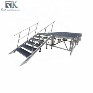 Escenario Portátil Plegable de Aluminio para Exteriores, Plataforma de Exhibición Móvil de 4x8 pies y 4x4 pies - Product Image 1
