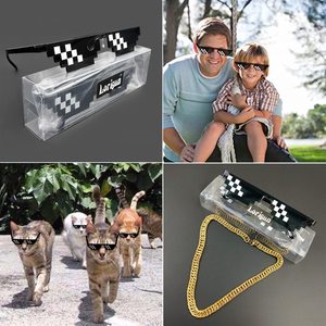 Vendita calda Thug Life Pixel occhiali da sole per addio al celibato decorazioni <span class=keywords><strong>e</strong></span> forniture nuziali nuovo Design unico - Product Image 5