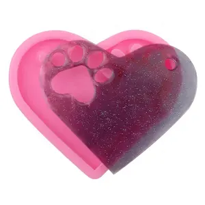 Hengya silicone resin mold at diy bookmark, car aromatherapy and elevator hand made mould, heat cat feet shape cartoon