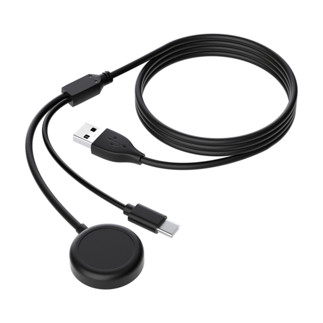 2-in-1 USB a to USB C Cable with Wireless Smart Watch Charger 2-in-1 Charging Cord for Samsung Galaxy Watch 3/Active/Active 2