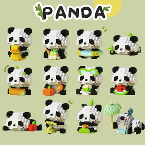 Set di Blocchi da Costruzione <span class=keywords><strong>Panda</strong></span> all'Ingrosso, Giocattolo Educativo DIY per Ragazze, Modello di <span class=keywords><strong>Panda</strong></span> in Mattoncini, Ornamento Decorativo, Regalo - Product Image 2