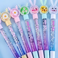Stylo gel à paillettes liquides créatif mignon de dessin animé kawaii 2025 pour enfants