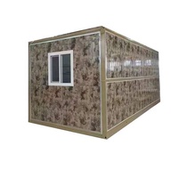 Maison de conteneur préfabriquée modulaire de 20 pieds Maison mobile/bureau en acier extensible portable pour chambre à coucher/boutique Conception de paquet plat