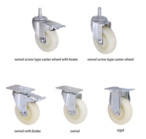 Roulettes pivotantes en nylon de 3, <span class=keywords><strong>4</strong></span> et 5 pouces à usage moyen avec noyau en PP et frein pour chariots et meubles - Product Image 5