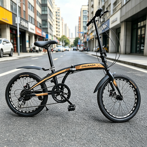 Bicicletta Pieghevole da Montagna in Acciaio al Carbonio da 20 Pollici, 6 Velocità, Telaio Rigido, Freno a Disco, <span class=keywords><strong>per</strong></span> Adulti, Uso Urbano - Product Image 4