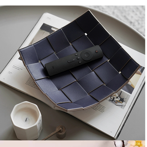 Plateau <span class=keywords><strong>de</strong></span> <span class=keywords><strong>valet</strong></span> en cuir PU petites clés montres plateau <span class=keywords><strong>de</strong></span> courtoisie décoratif pour table <span class=keywords><strong>de</strong></span> <span class=keywords><strong>nuit</strong></span> commode chevet entrée Table bureau - Product Image 4