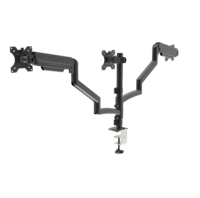 Nouveau design Vesa 100*100 mm 13-27 pouces Bras de moniteur triple réglable pour trois écrans Support de montage pour bras de moniteur triple