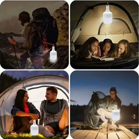 Ampoule LED rechargeable blanche, lumière d'urgence, commande tactile, intensité réglable, lampe de nuit de bureau avec alimentation secteur