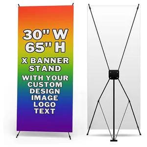 2023 PVC all'aperto sublimazione X banner 80x180cm campagna pubblicitaria al coperto per eventi sportivi design personalizzato X Stand display Banner
