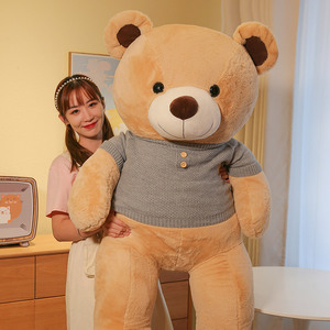 Vente directe d'usine, ours en peluche mignon et pas cher, grande taille, jouets en peluche ronds et dodus, poupées en peluche pour enfants, jouets compagnons en pull - Product Image 4