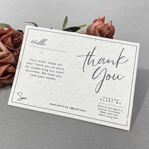 Thân thiện với môi thẻ bán buôn tùy chỉnh in phân hủy sinh học hạt giống plantable thẻ giấy cho Cảm ơn bạn bưu thiếp thiệp chúc mừng - Product Image 4