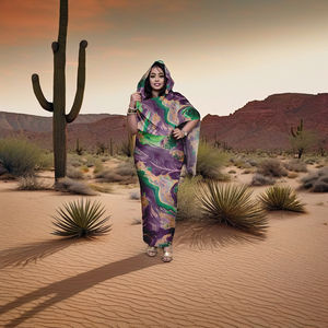 高品質で通気性のあるポリエステルショール、花柄プリント、アフリカスタイル、デジタルプリント、ムスリムアバヤ、スーダン女性用トゥーブ - Product Image 3