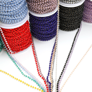 Groothandel Roestvrijstalen Vergulde Ronde Kralenketting 3Mm Glazen Kralen Kogelketting Voor Sieraden Ketting Armband Maken - Product Image 2