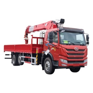 รถบรรทุกติดเครน FAW 10 ตัน แบบยกได้ พร้อมเครนแขนตรง 6x4 บูมแข็ง รถเครนเคลื่อนที่ - Product Image 1