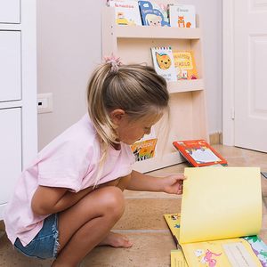 Porta-dietro Montessori <span class=keywords><strong>angolo</strong></span> in legno per bambini libreria con 3 livelli per sala <span class=keywords><strong>studio</strong></span> - Product Image 5