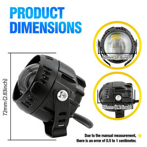 Nuevo Foco LED de 15W para Motocicleta, Doble Color Rojo Demonio, Faros Antiniebla Impermeables MO-238, 2 Años de Garantía para ATV, Coches y Camiones - Product Image 2