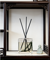 Diffuseur d'Alcool Sans Flamme en Verre 100 ml, Parfum Orchidées Printanières et Bambou Estival, Longue Durée, Qualité Supérieure, pour Aromathérapie Intérieure à la Maison